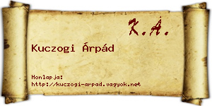 Kuczogi Árpád névjegykártya